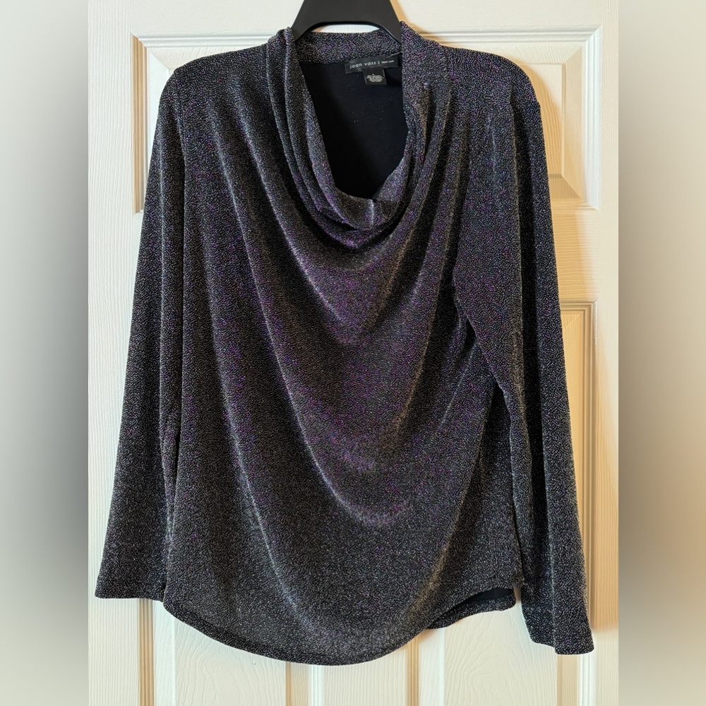 Joan Vass silver metallic top
